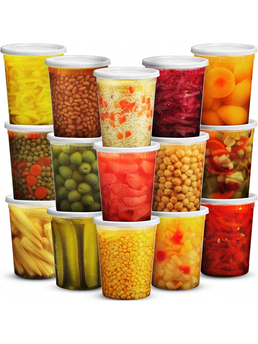 Meal Prep Jars With Lids - 24 упаковки, 32 унции, Deli контейнеры