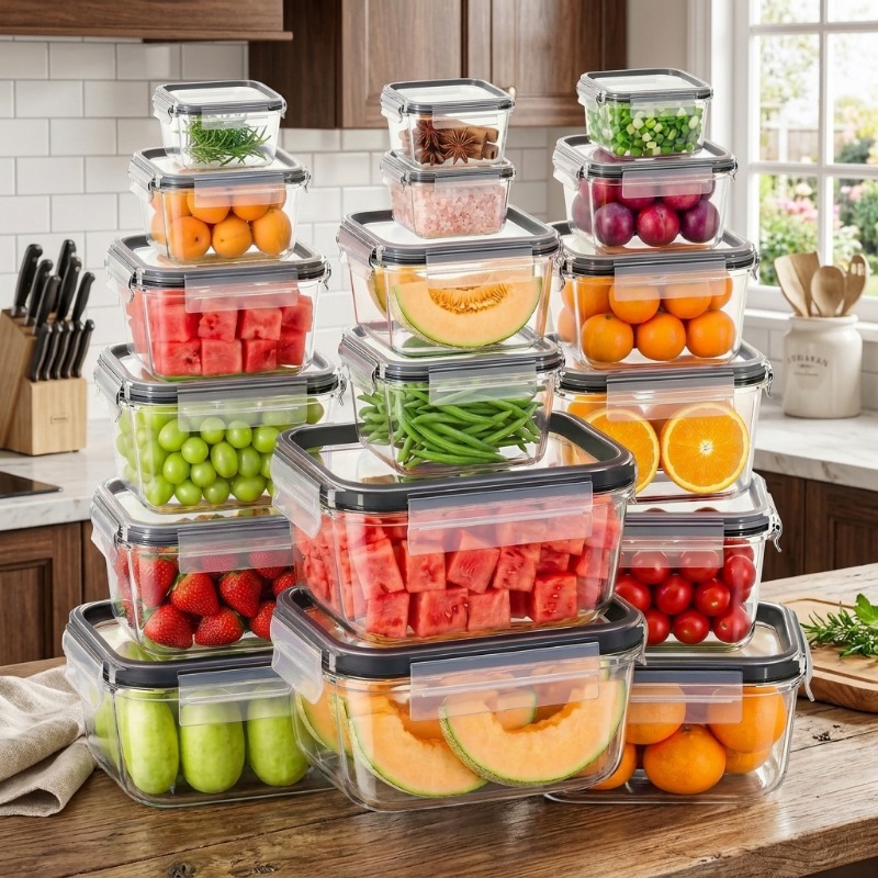Meal Prep Glass Containers With Lids - Набор из 18 стеклянных контейнеров для