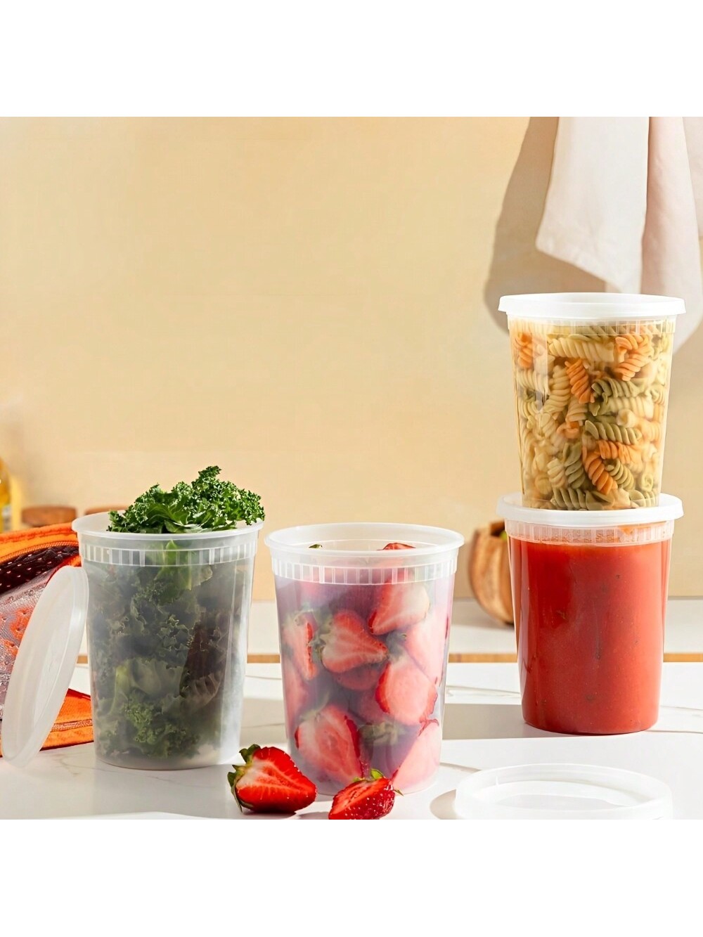 24 упаковки, 32 унции, Deli ко – обзор и цена Meal Prep Jars With Lids