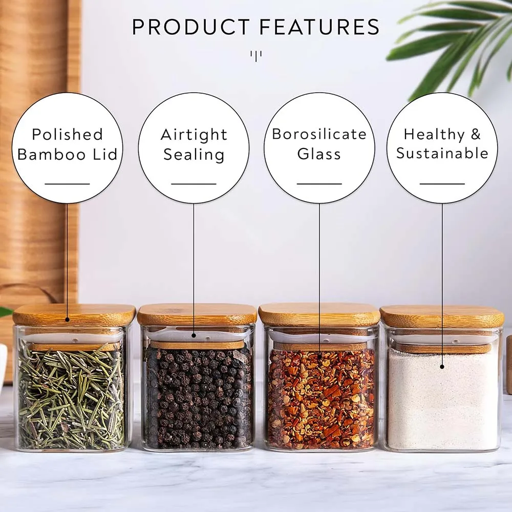 Квадратные банки для специй на – обзор и цена Meal Prep Glass Containers With Lids