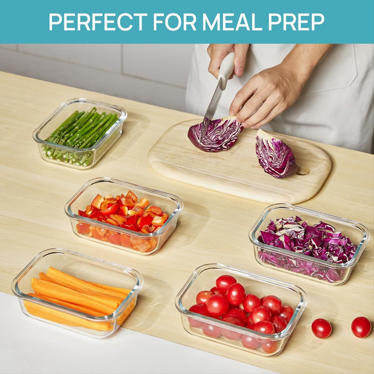(ESTR) Набор из 5 стеклянных к – обзор и цена Meal Prep Glass Containers With Lids