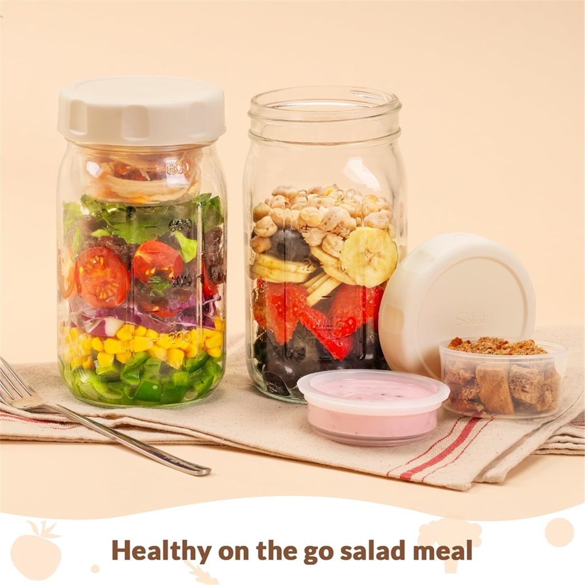 Набор из 4 стеклянных банок дл – обзор и цена Meal Prep Jars With Lids